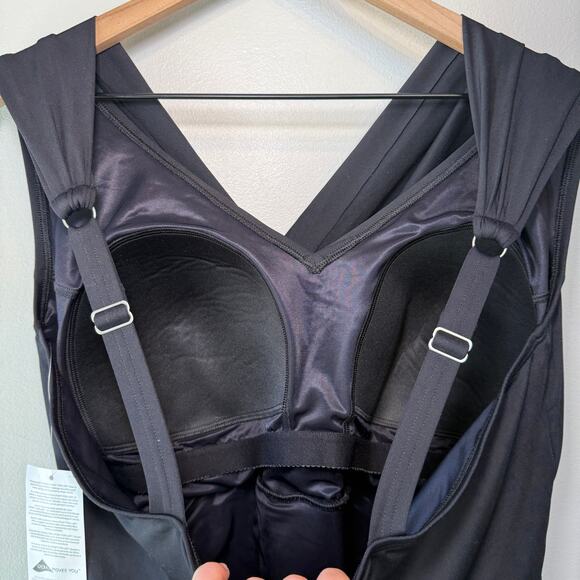 Lands' End Women's Lycra One Piece Wrap Swimsuit Dress Black Size 22W - Picture 11 of 11